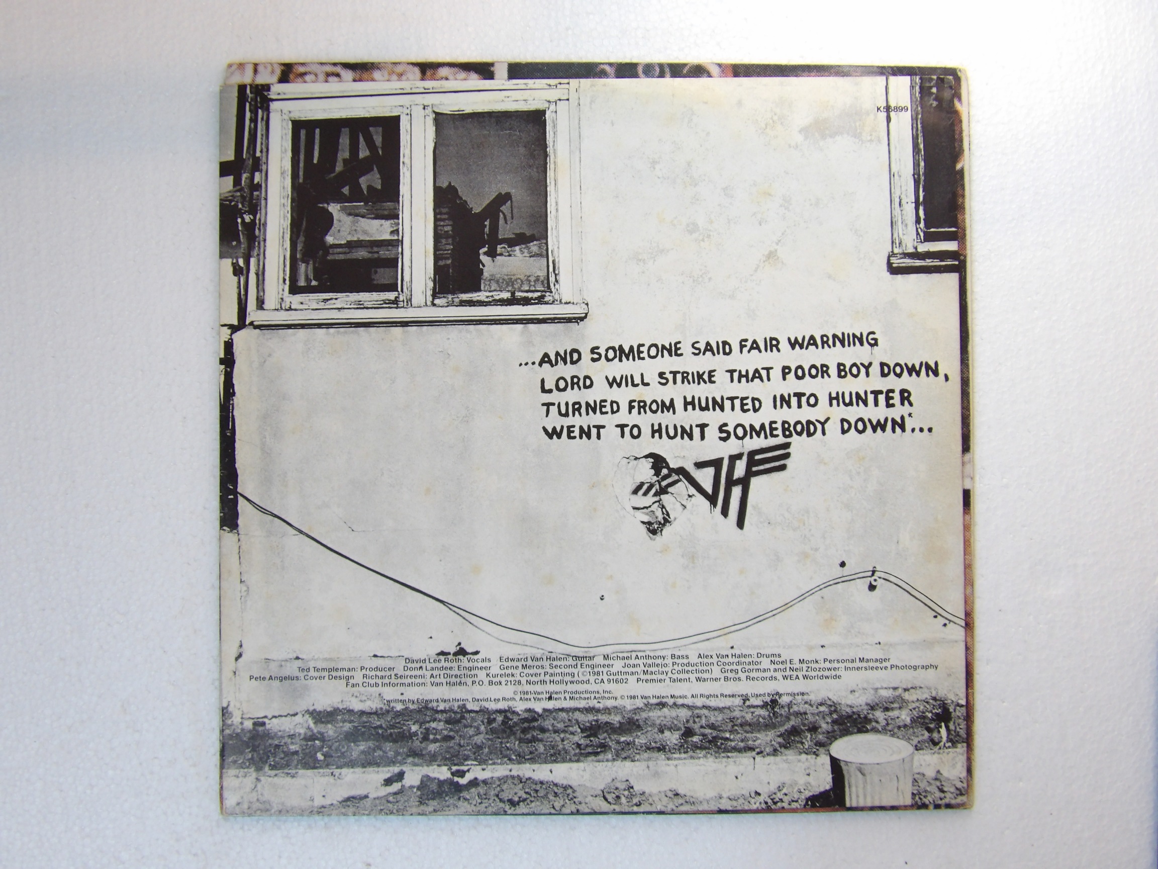 Van Halen: Fair Warning EX+ 1981 A2/B1 First Press UK LP - Image 4