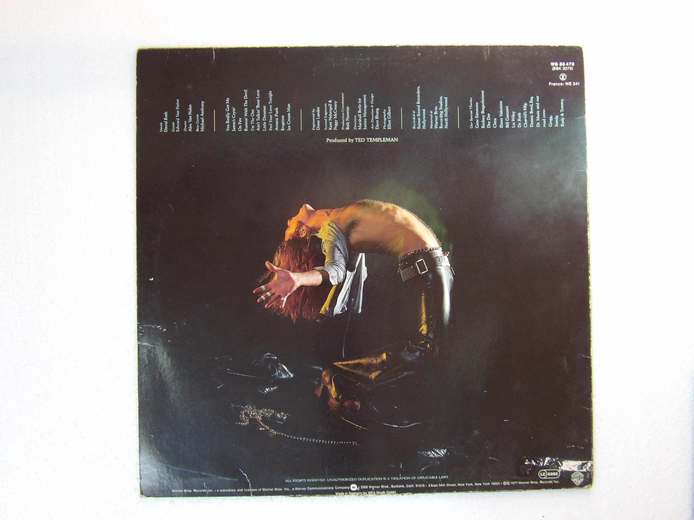 Van Halen: Van Halen EX (vinyl) 1981 EU LP - Image 6