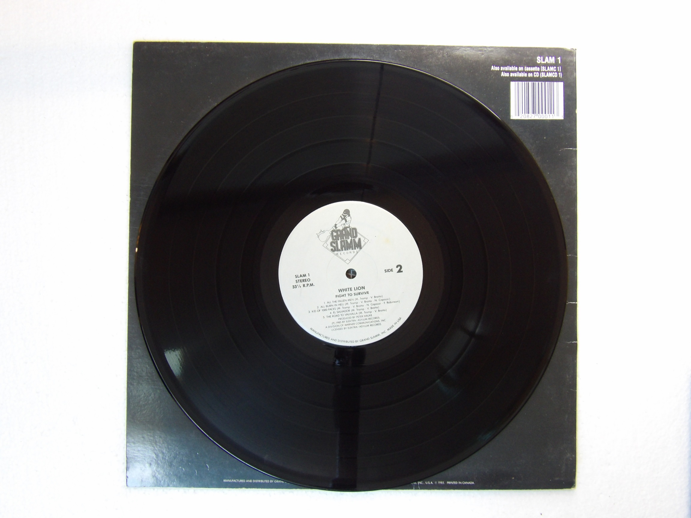 White Lion: Fight To Survive EX 1987 U.S Grand Slamm LP - Image 3