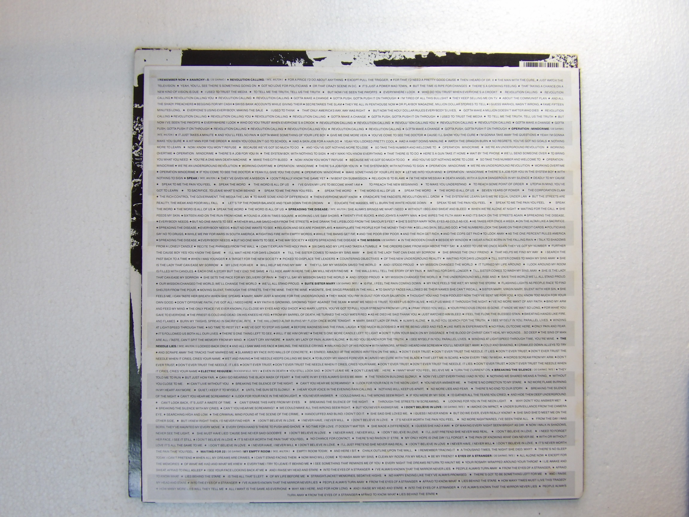 Queensrÿche: Operation Mindcrime 1988 A1/B1 First Pressing UK EX LP - Image 4