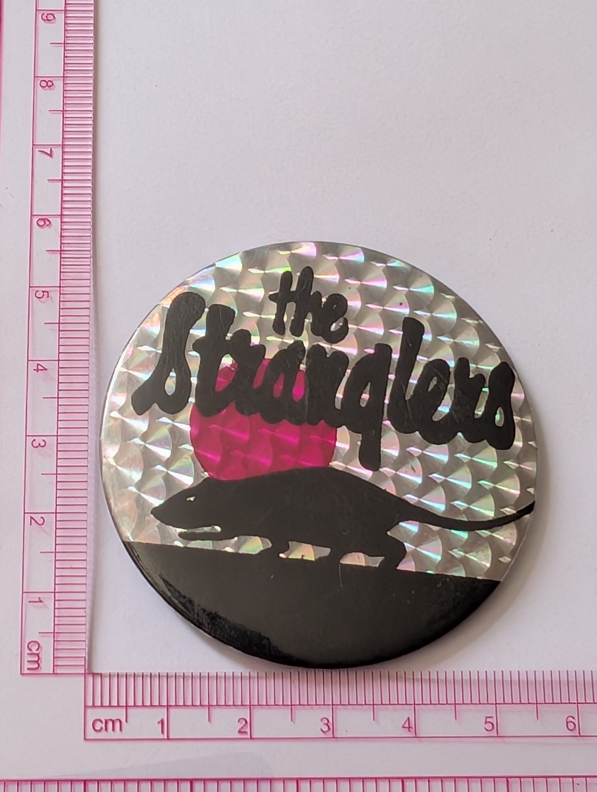 Stranglers: Large Hologram Vintage 70s/80s Badge/Button