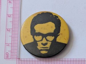 Elvis Costello: Black & Yellow  Vintage 70s/80s Badge/Button