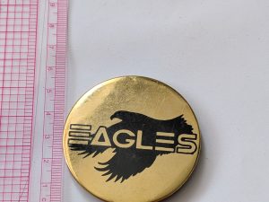 Eagles: Large Gold/Black Vintage 1970s Badge/Button