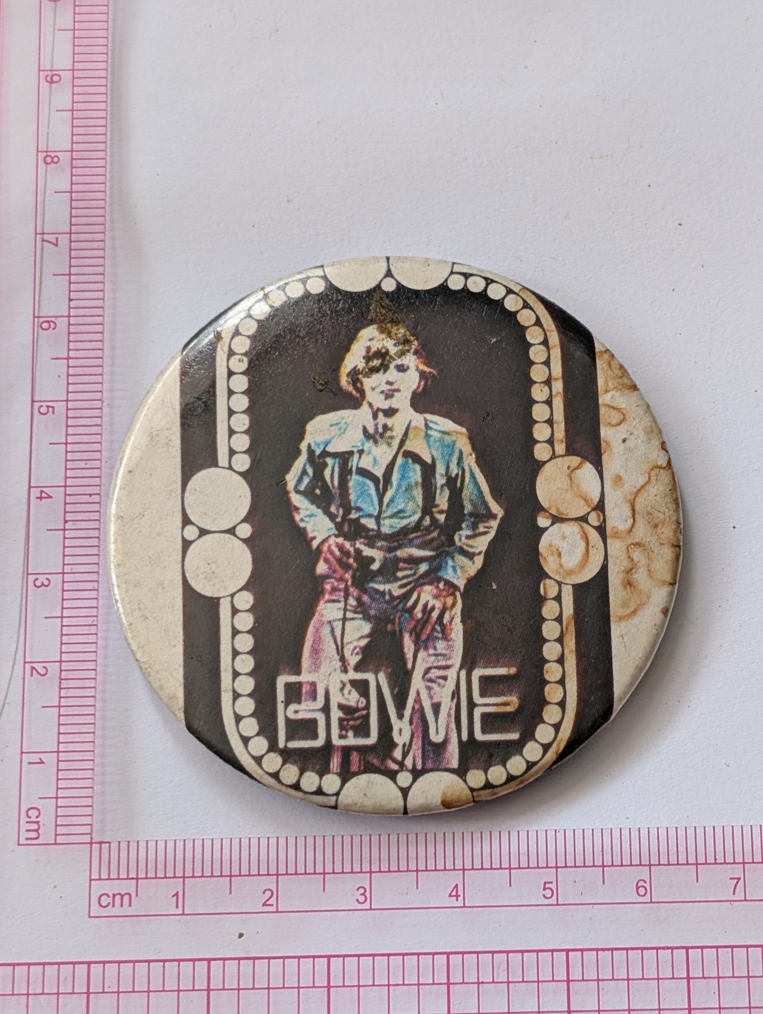 David Bowie: Large Young Americans Vintage 1970s Badge/Button