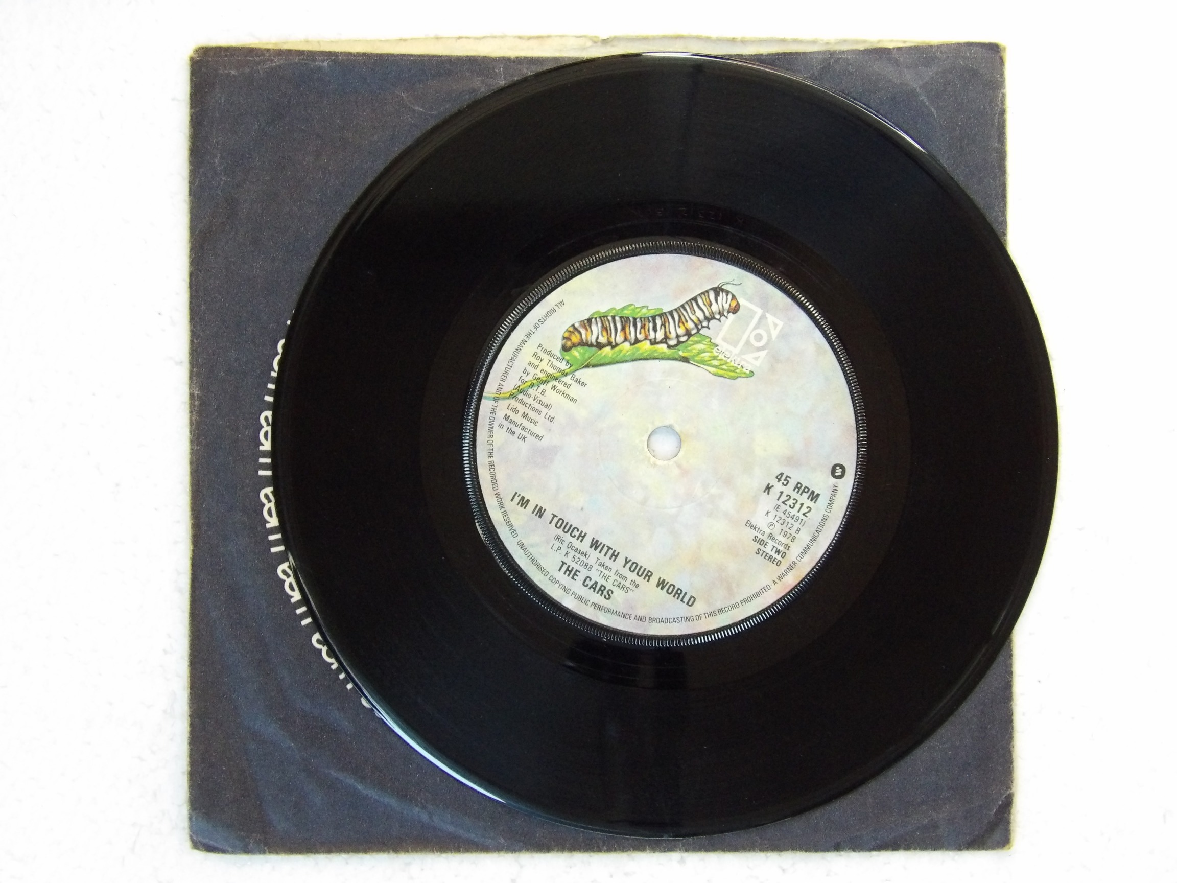 The Cars: Just What I Needed 1978 UK 7" - Image 2