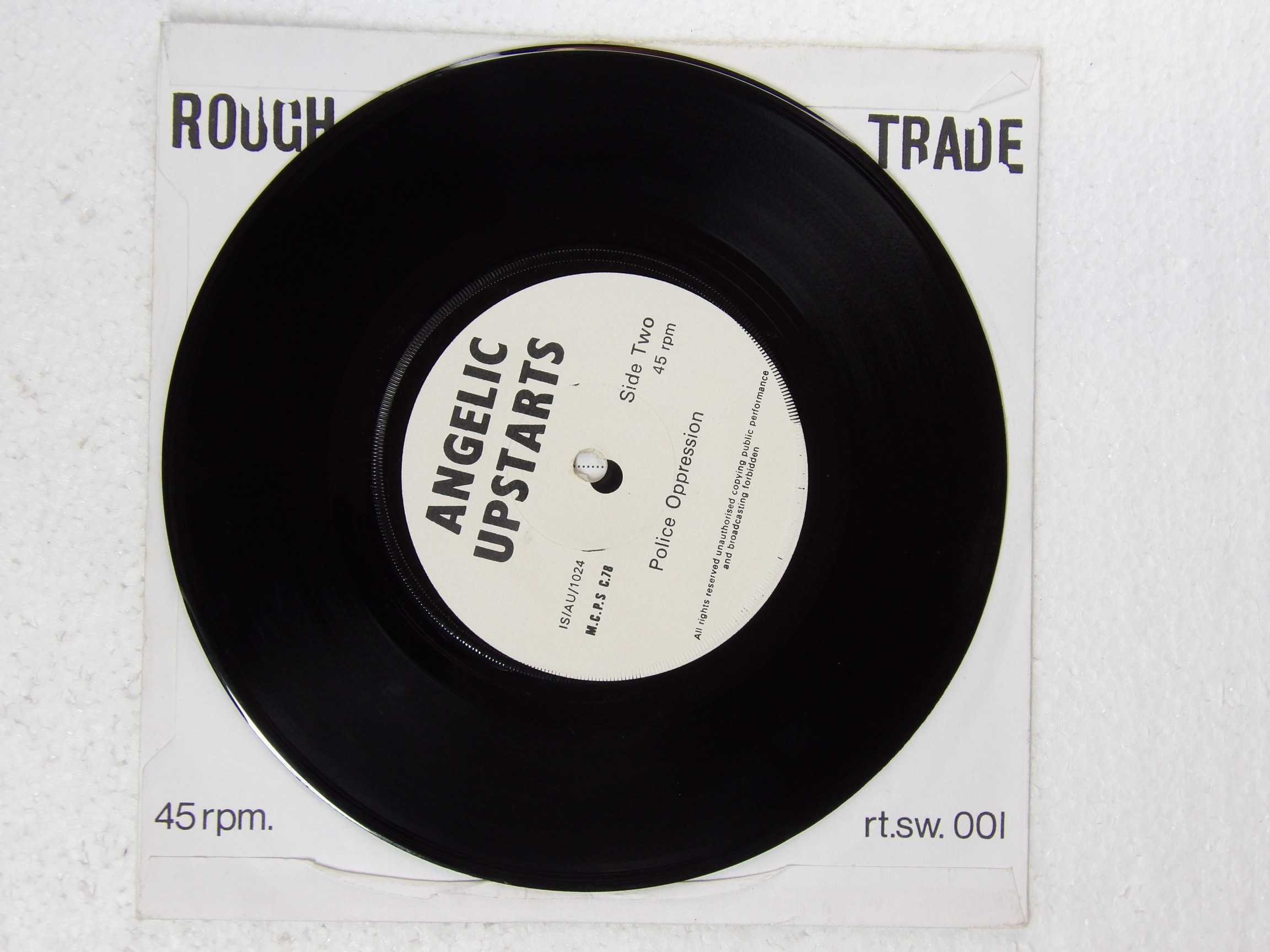 Angelic Upstarts: Murder of Liddle Towers 1978 7″ (Angelic A/Angelic B) - Image 2