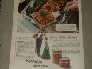 BATCHELORS BAKED BEANS 1953  Vintage  14" X 12"  (Approx)  Orig UK  Advert