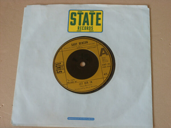 Gary Benson: Let her in 1975 7" RARE STUNNING NEAR MINT