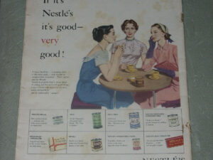NESTLE'S  1953  Vintage   14" X 12"  (Approx)  Orig UK   Advert