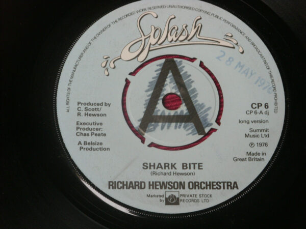 Richard Hewson Orchestra – Shark Bite (short/long versions) 7" Promo